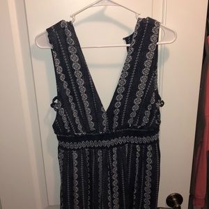 Dark Blue Printed Jumpsuit